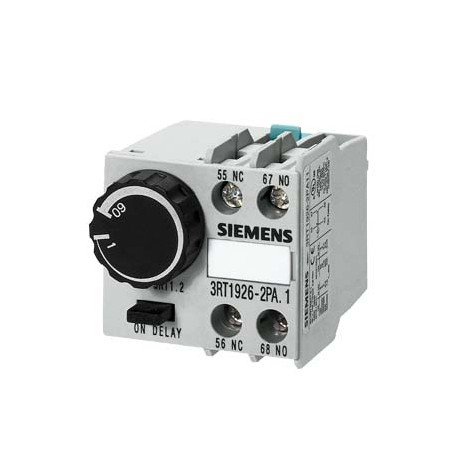 3RT1926-2PR11 SIEMENS PNEUMATIQUES BLOC TIMING RELAY OFF-RETARD 1 ... 60 S 1NO + 1NC Snap ON 3RT1.2