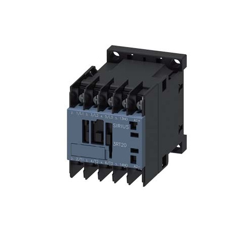 3RT2017-4BB41 SIEMENS power contactor, AC-3 12 A, 5.5 kW / 400 V 1 NO, 24 V DC 3-pole, Size S00 ring cable l..