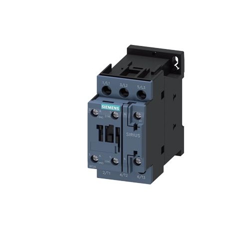 3RT2023-1AG20 SIEMENS Contacteur de puissance, AC-3 : 9 A, 4 kW / 400 V 1 NO + 1 NF, AC 110 V 50 / 60 Hz, 3 ..