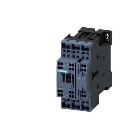3RT2024-2BB40 SIEMENS power contactor, AC-3 12 A, 5.5 kW / 400 V 1 NO + 1 NC, 24 V DC 3-pole, Size S0 Spring..