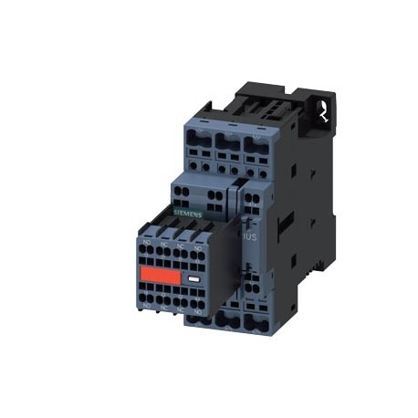 3RT2024-2FB44-3MA0 SIEMENS CONTACTOR, AC-3, 5.5KW/400V, 2NO+2NC, DC 24V, W. PLUGGED-IN DIODE ASSEMBLIES 3-PO..