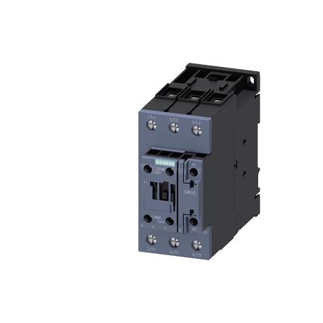3RT2036-1AU00 SIEMENS power contactor, AC-3 51 A, 22 kW / 400 V 1 NO + 1 NC, 240 V AC, 50 Hz, 3-pole, size S..