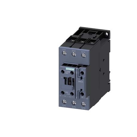 3RT2038-1AB00 SIEMENS Contacteur de puissance, AC-3 80 A, 37 kW / 400 V 1 NO + 1 NF, 24V CA, 50 Hz 3 pôles, ..