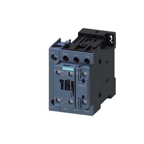 3RT2327-1BG40 SIEMENS Contacteur, 1 CA, 50 A/400 V/40 °C, S0, 4 pôles, 125 V CC, 1 NO +1 NF, borne à vis