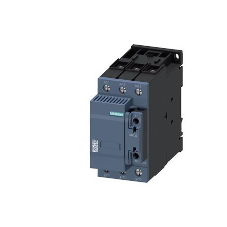 3RT2636-1AF03 SIEMENS Contacteur de condensateur, AC-6b 50 kVAr, / 400 V 1 NO + 1 NF, 110 V CA, 50 Hz 3 pôle..