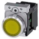 3SU1153-0AB30-3BA0 SIEMENS pulsador luminoso, 22 mm, redondo, metal, brillante, amarillo, botón, rasante, mo..