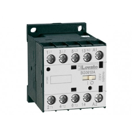 11BG0610D060 BG0610D060 LOVATO Tripolar CONTATOR, IEC operacional atual IE (AC3) 6A, DC COIL, 60VDC, 1NO AUX..