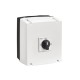 GAZ040ET8 LOVATO FOUR-POLE LINE CHANGEOVER SWITCHES I-0-II IN UL/CSA TYPE 4/4X NON-METALLIC ENCLOSURE, 40A