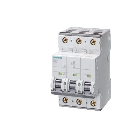 5SY4306-8 SIEMENS Miniature circuit breaker 400 V 10kA, 3-pole, D, 6 A, D 70 mm