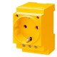 5TE6810 SIEMENS SCHUKO-Steckdose 16A gelb nach DIN VDE 0620 für Verteilereinbau