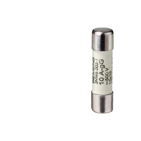 3NW6001-1 SIEMENS SENTRON, cylindrical fuse link, 10 x 38 mm, 6 A, gG, Un AC: 500 V