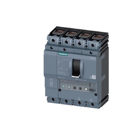 3VA2125-6HM46-0AA0 SIEMENS circuit breaker 3VA2 IEC frame 160 breaking capacity class H Icu 85kA @ 415V 4-po..