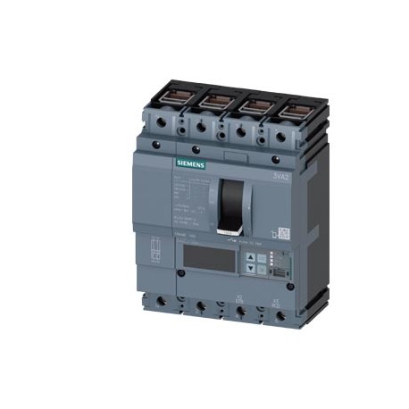 3VA2110-8JQ46-0AA0 SIEMENS circuit breaker 3VA2 IEC frame 160 breaking capacity class L Icu 150kA @ 415V 4-p..