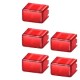 5TG8061 SIEMENS Set di cappucci per pulsanti 5TE48 Set con ognuno 5x rosso/trasparente