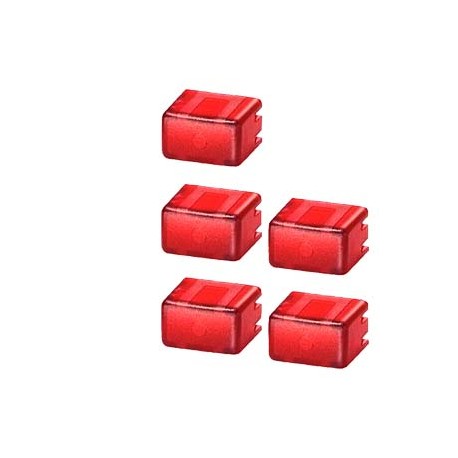 5TG8061 SIEMENS Set di cappucci per pulsanti 5TE48 Set con ognuno 5x rosso/trasparente