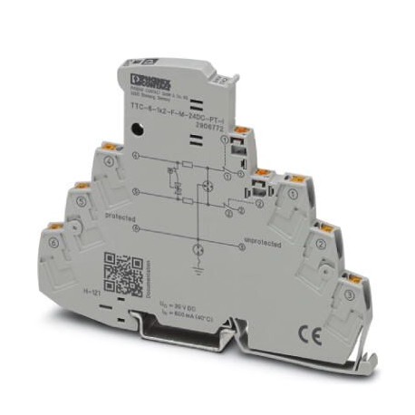 TTC-6-1X2-F-M-24DC-PT-I 2906772 PHOENIX CONTACT Protection antisurtension, avec indicateur d'état intégré et..