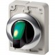 M30C-FWLK3-G 187116 EATON ELECTRIC Illuminated selector switch actuators, Flat Front, with thumb-grip, green..