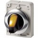 M30C-FWLK-Y 187129 EATON ELECTRIC Illuminated selector switch actuators, Flat Front, with thumb-grip, yellow..