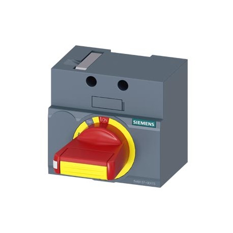 3VA9137-0EK15 SIEMENS front mounted rotary operator emergency-off IEC IP30/40 accessory for: 3VA5 125