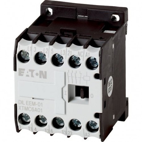 DILEEM-01(42V50HZ,48V60HZ) 051637 XTMC6A01W EATON ELECTRIC Mini-Contactor de potencia Conexión a tornillo 3 ..