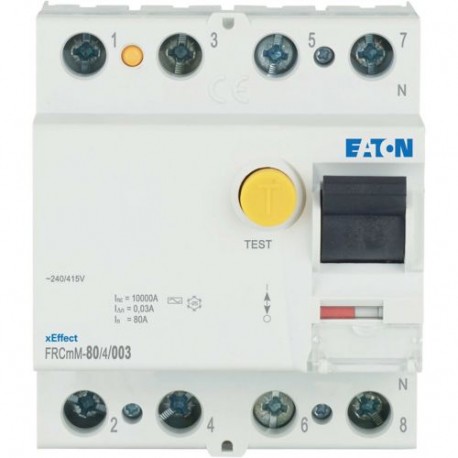 FRCMM-80/4/003 170413 EATON ELECTRIC Residual current circuit breaker (RCCB), 80A, 4p, 30mA, type AC