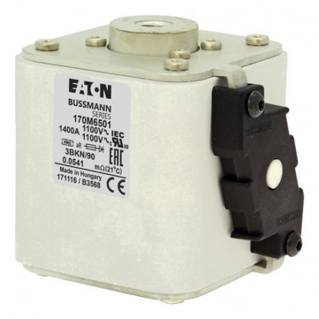 FUSE 2000A 600V 3SBKN/90 AR 170M6131 EATON ELECTRIC cartucho fusível ultra rápido, 2000 A, 600 V AC, size 3,..