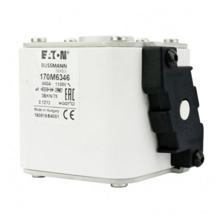 FUSE 800A 1100V 3BKN/75 AR 170M6346 EATON ELECTRIC schmelzsicherung, ultra schnell, 800 A, AC 1100 V, size 3..