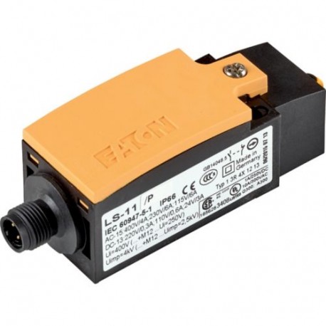 LS-11/P-M12A 178137 EATON ELECTRIC Датчик положения 1 замыкающий контакт + 1 размыкающий контакт толкатель с..