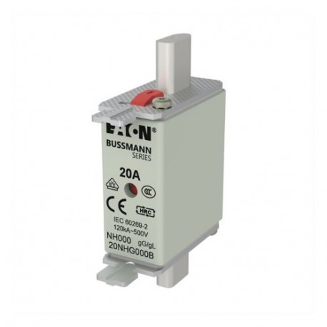 20NHG000B EATON ELECTRIC Fuse-link, LV, 20 A, AC 500 V, NH..