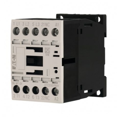 DILM7-01(380V50HZ,440V60HZ) 276586 XTCE007B01L EATON ELECTRIC Power Contactor 3-pole + 1 NC 3 kW / 400 V / A..