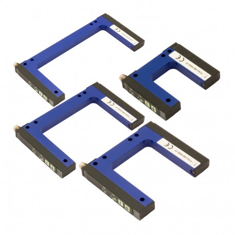 FC6L/0B-1204-1F MICRO DETECTORS Forcella, 120mm larghezza 42 mm profondo, con regolazione, Laser PNP/NPN M8