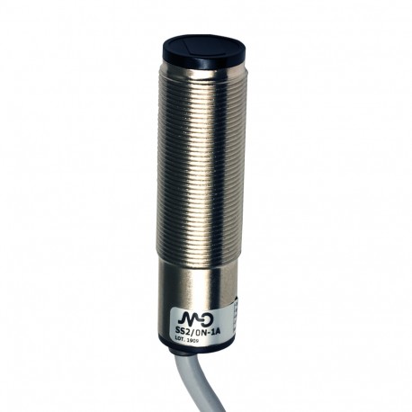 SS2/LP-1A MICRO DETECTORS Sensor fotoeléctrico difuso 100 mm PNP-LOn, metal cable 2m axial