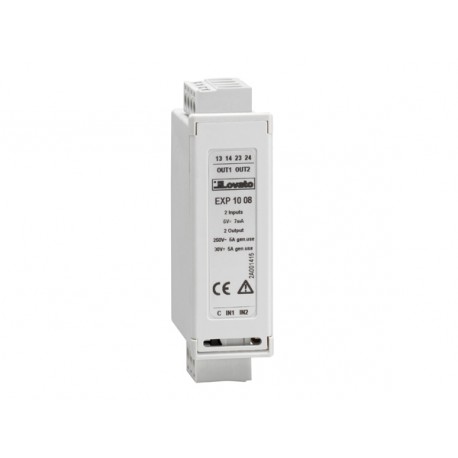 EXP1040 LOVATO EXPANSION MODULE EXP SERIES FOR FLUSH-MOUNT PRODUCTS, 2 DIGITAL/RESISTIVE INPUTS, 2 STATIC OU..