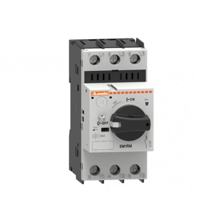 SM1RM0063 LOVATO Interruptor Guardamotor Rotativo Magnetico Regulación 0,4 0,63A