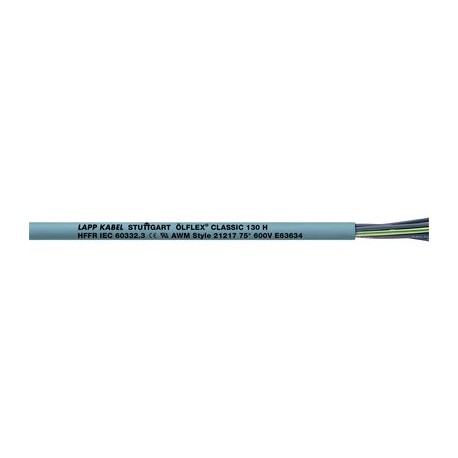 1123046 ÖLFLEX CLASSIC 130 H 10G0,75 LAPP Halogen-free control cable with improved fire characteristics