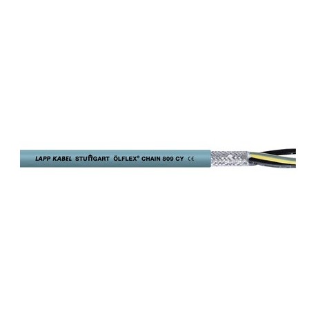 1026777 ÖLFLEX CHAIN 809 CY 4G1,5 LAPP Highly flexible, screened control cable with PVC core insulation and ..