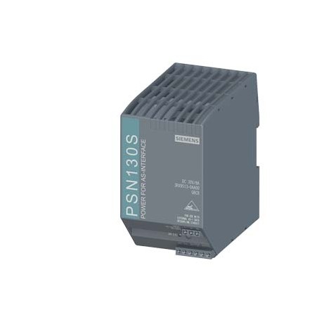 3RX9513-0AA00 SIEMENS PSN130S 8 A 120 V/230 V AC IP20 Power supply unit 30 V, for AS-i without AS-i data dec..