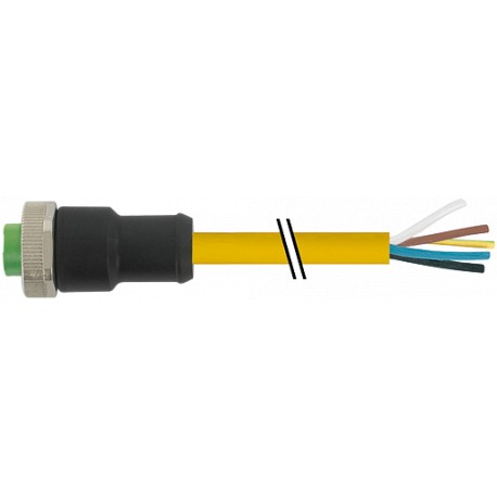 7700-A5021-UBD0300 MURRELEKTRONIK Mini (7/8) 5 polos, hembra recto con cable PVC, STOOW, 5x16AWG, amarillo, ..