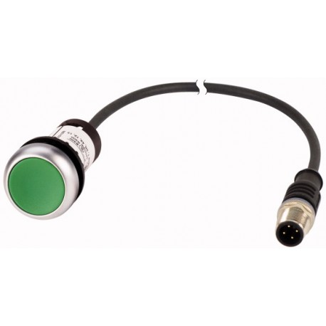 C22-D-G-K10-P30 185692 EATON ELECTRIC Pushbutton, classic, flat, tasted, 1 N/O, green, cable (black) with m8..