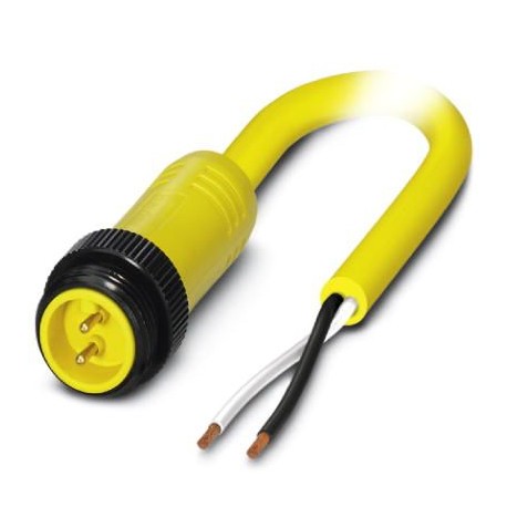 SAC-2P-MINMS/ 2,0-U20 1416767 PHOENIX CONTACT Cable de potencia, 2-polos, PVC, amarillo, Conector macho rect..