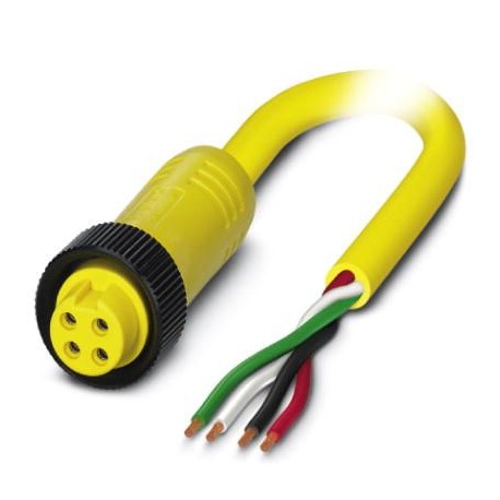 SAC-4P-10,0-U20/MINFS 1416800 PHOENIX CONTACT Cable de potencia, 4-polos, PVC, amarillo, extremo de cable li..