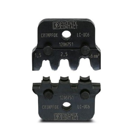 CRIMPFOX LC-UC 6 1206751 PHOENIX CONTACT Peça de suporte, para fêmeas de encaixe sem isolar, 4,8-9,5 mm (equ..