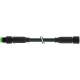 7005-88011-6110200 MURRELEKTRONIK M8 macho 0° / M8 hembra 0° LITE PVC 4x0.25 negro UL/CSA 2m