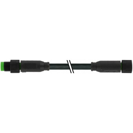 7005-88011-6110200 MURRELEKTRONIK M8 macho 0° / M8 hembra 0° LITE PVC 4x0.25 negro UL/CSA 2m