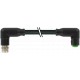 7000-88201-6300200 MURRELEKTRONIK M8 macho 90° / M8 hembra 90° snap-in PUR 3x0.25 negro UL/CSA + cadena port..