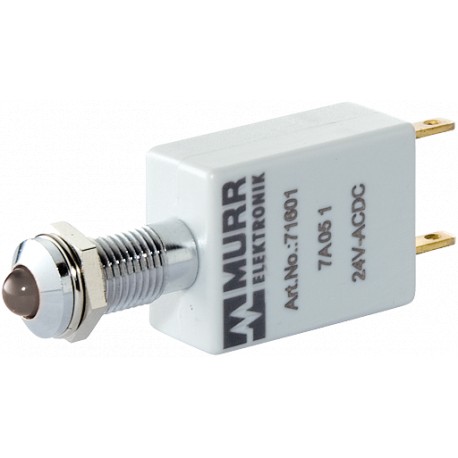 72647 MURRELEKTRONIK Светодиодный индикатор белый LED 5mm 110V AC/DC 5mA IP67