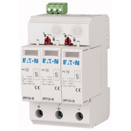 SPPVT2H-10-2+PE 176096 EATON ELECTRIC Protection de surtension, de cartouches, 1000V DC, 2P+N