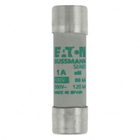 C14M1S EATON ELECTRIC cartucho fusível, BT 1-A, AC 500 V, 14 x 51 mm, aM, IEC, com striker