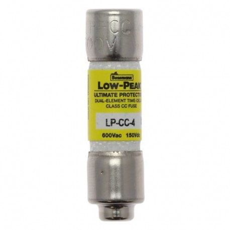 LOW PEAK CC TIME DELAY LP-CC-4 EATON ELECTRIC cartucho fusível, BT 4 A, 600 V AC, 10 x 38 mm, CC, UL, retard..