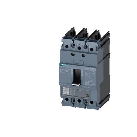 3VA5125-1MH31-0AA0 SIEMENS circuit breaker 3VA5 UL frame 125 3-pole, starter protection TM120M, AM, In 25A w..